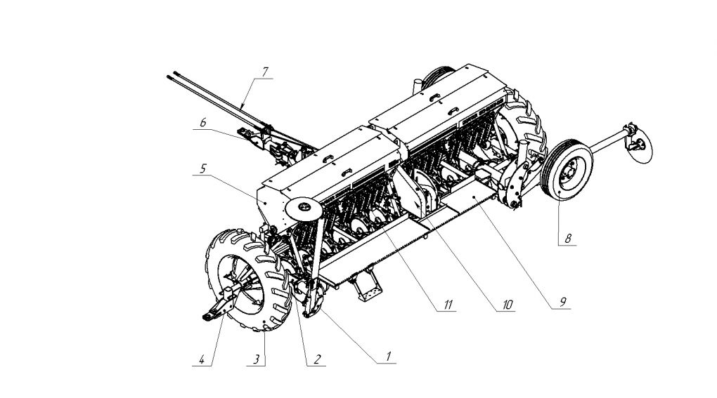 Сеялка зернотуковая рядовая ASTRA-3,6В PREMIUM